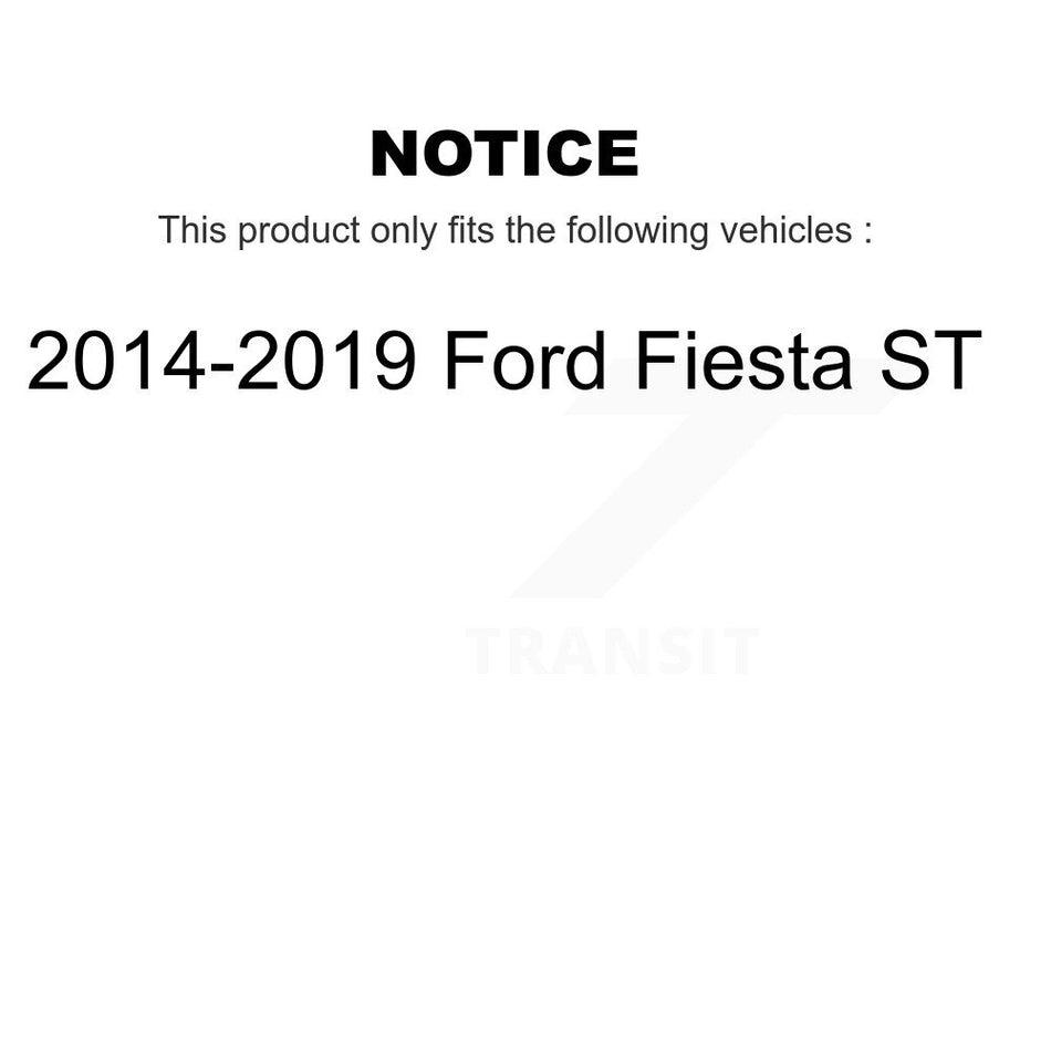 Front Rear Ceramic Brake Pads And Drum Shoes Kit For 2014-2019 Ford Fiesta ST KTN-100241