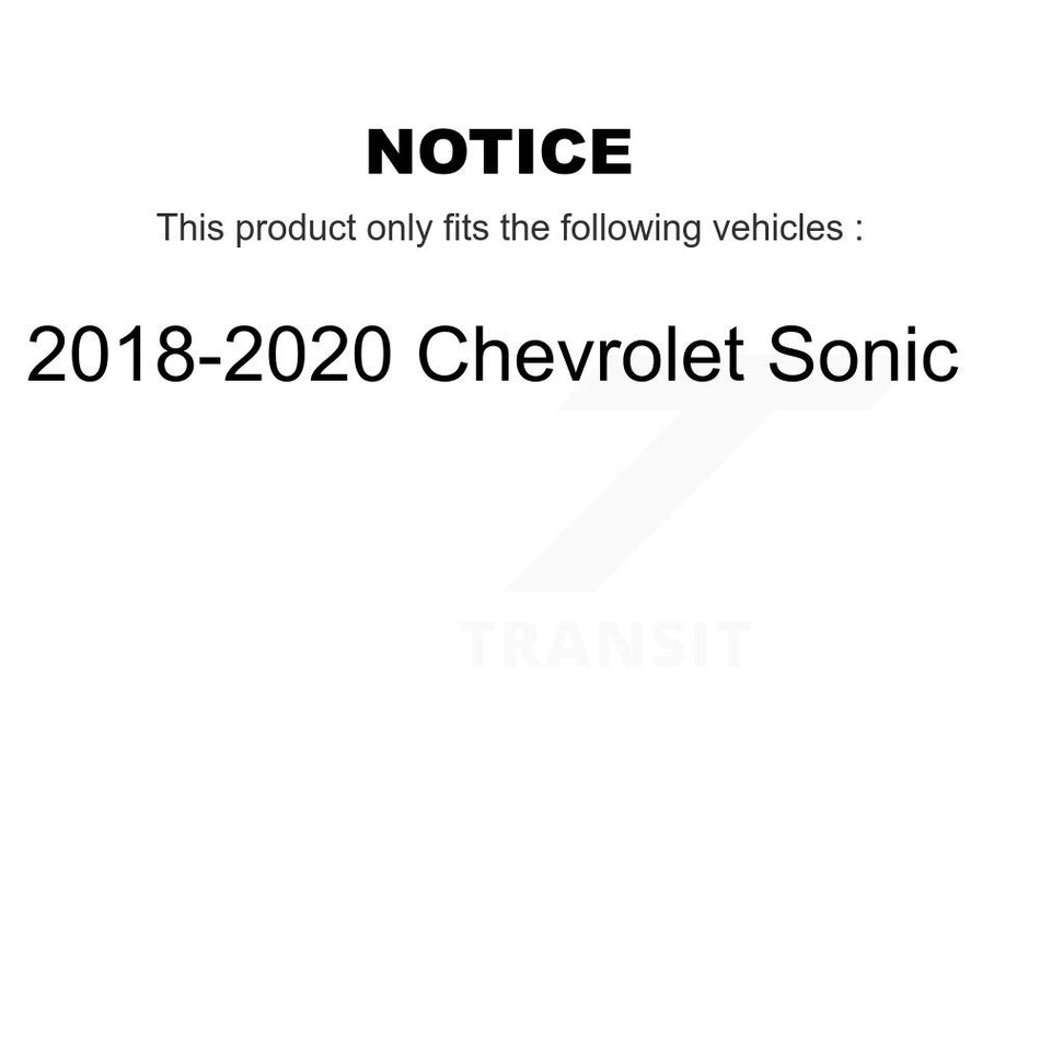 Front Rear Ceramic Brake Pads And Drum Shoes Kit For 2018-2020 Chevrolet Sonic KTN-100245