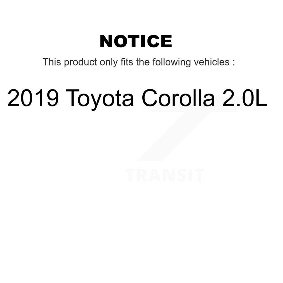 Front Rear Ceramic Brake Pads And Drum Shoes Kit For 2019 Toyota Corolla 2.0L KTN-100876
