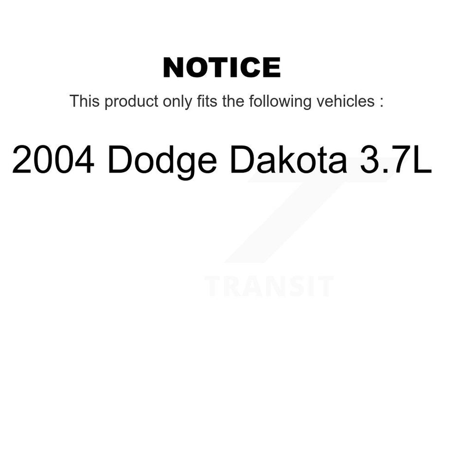 Front Rear Ceramic Brake Pads And Drum Shoes Kit For 2004 Dodge Dakota 3.7L KTN-100906