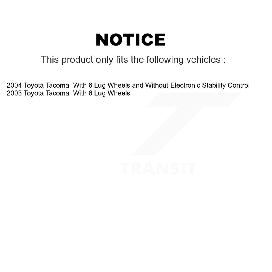 Front Rear Ceramic Brake Pads And Drum Shoes Kit For Toyota Tacoma KTN-100926
