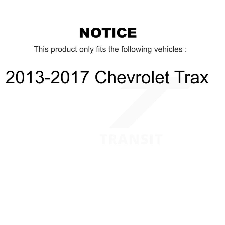 Front Rear Ceramic Brake Pads And Drum Shoes Kit For 2013-2017 Chevrolet Trax KTN-100928
