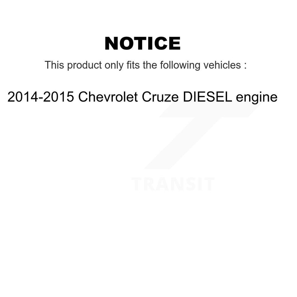 Front Rear Ceramic Brake Pads & Drum Shoe Kit For 2014-2015 Chevrolet Cruze DIESEL engine KTN-100929