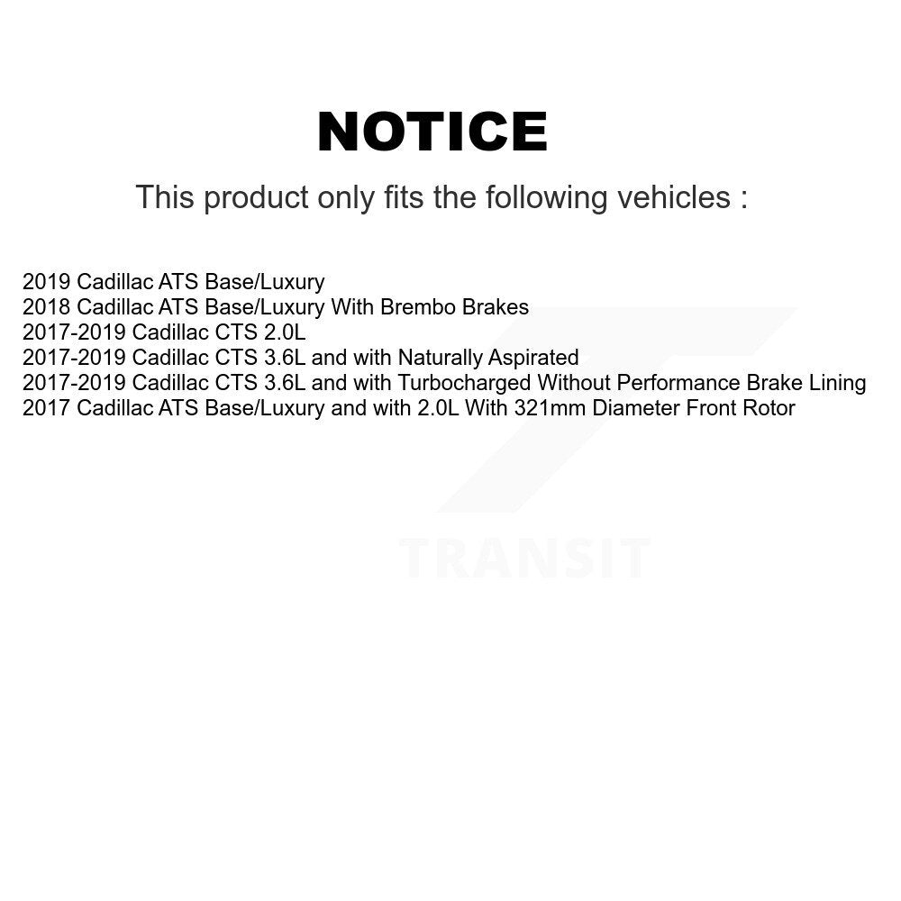 Front Rear Ceramic Brake Pads And Parking Shoes Kit For Cadillac ATS CTS KTN-100954