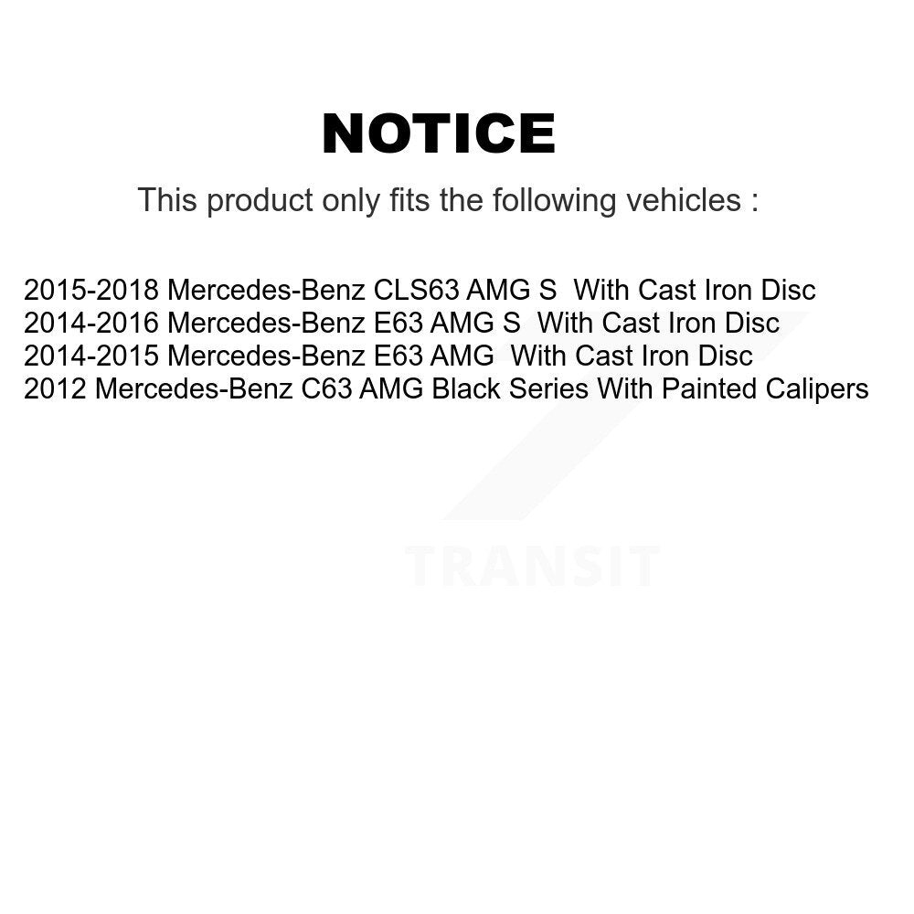 Front Rear Ceramic Brake Pads And Parking Shoes Kit For Mercedes-Benz E63 AMG S C63 CLS63 KTN-100965