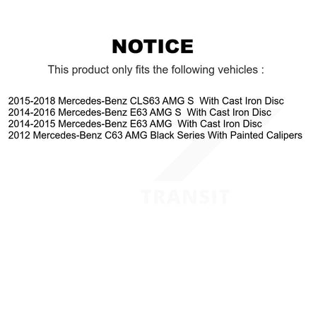 Front Rear Ceramic Brake Pads And Parking Shoes Kit For Mercedes-Benz E63 AMG S C63 CLS63 KTN-100965