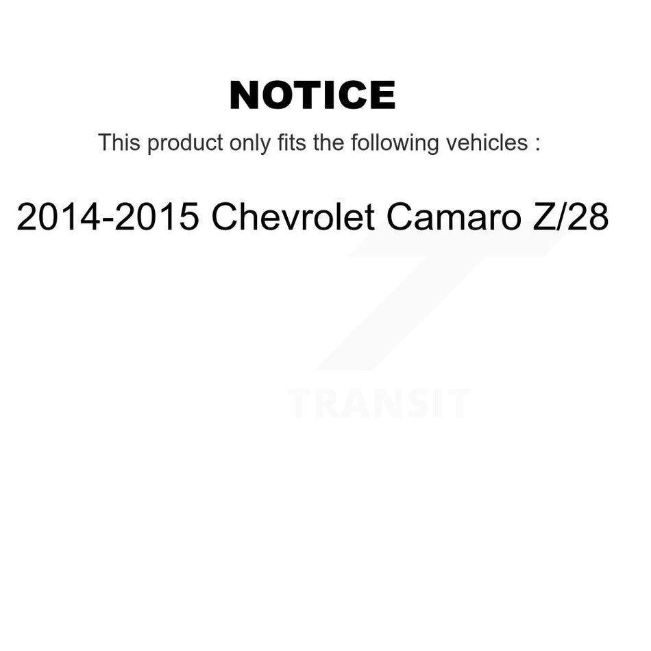 Front Rear Ceramic Brake Pads And Parking Shoes Kit For 2014-2015 Chevrolet Camaro Z 28 KTN-100983