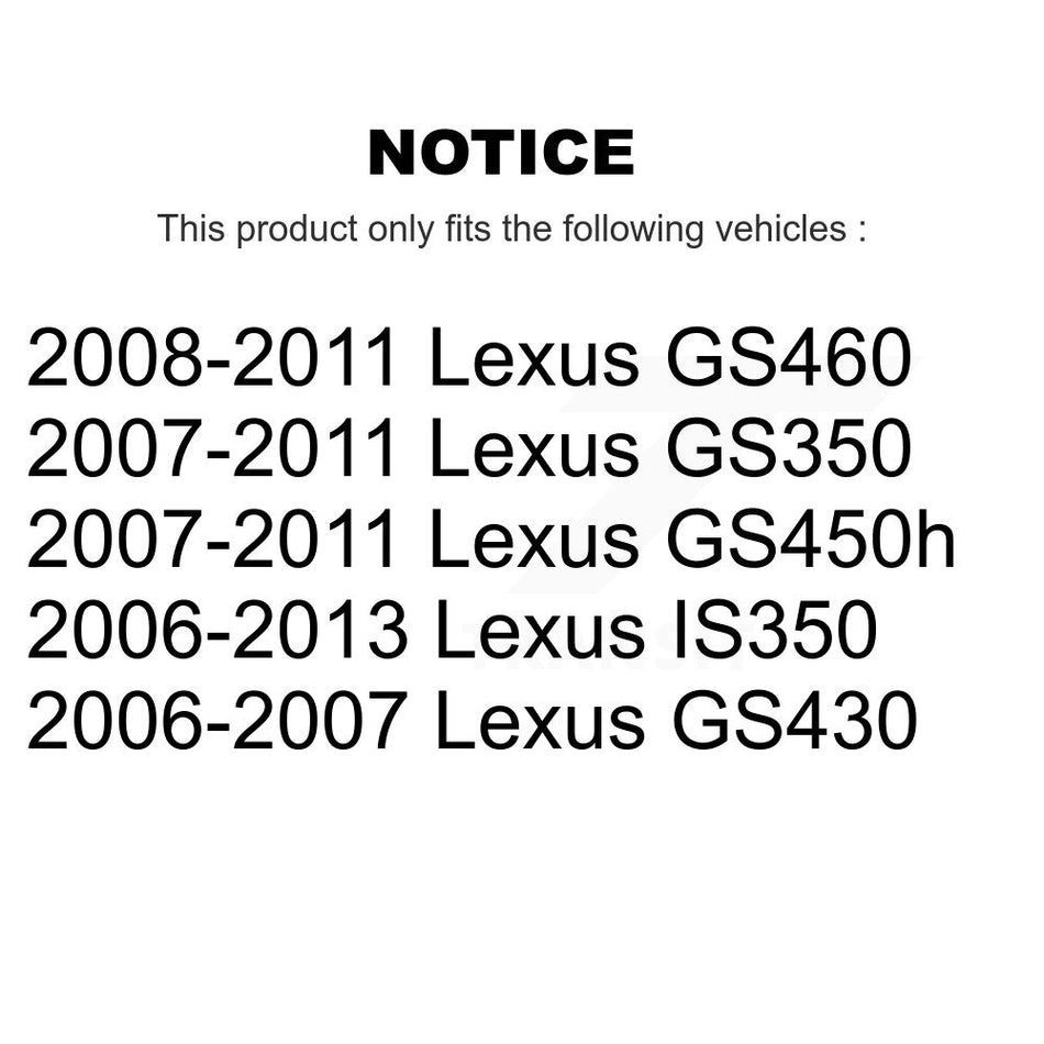 Front Rear Ceramic Brake Pads & Parking Shoe Kit For Lexus IS350 GS350 GS450h GS430 GS460 KTN-101019