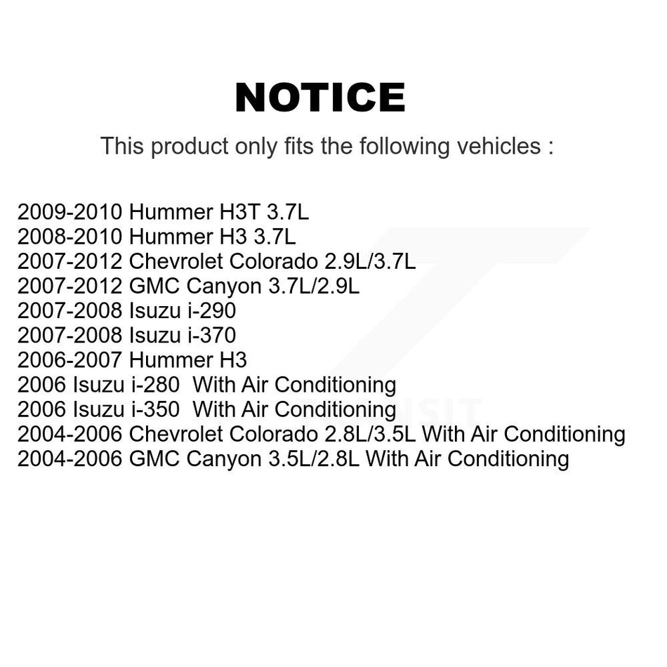 Accessory Drive Belt Idler Pulley KTP-89058 For Chevrolet Colorado GMC Canyon Hummer H3 H3T Isuzu