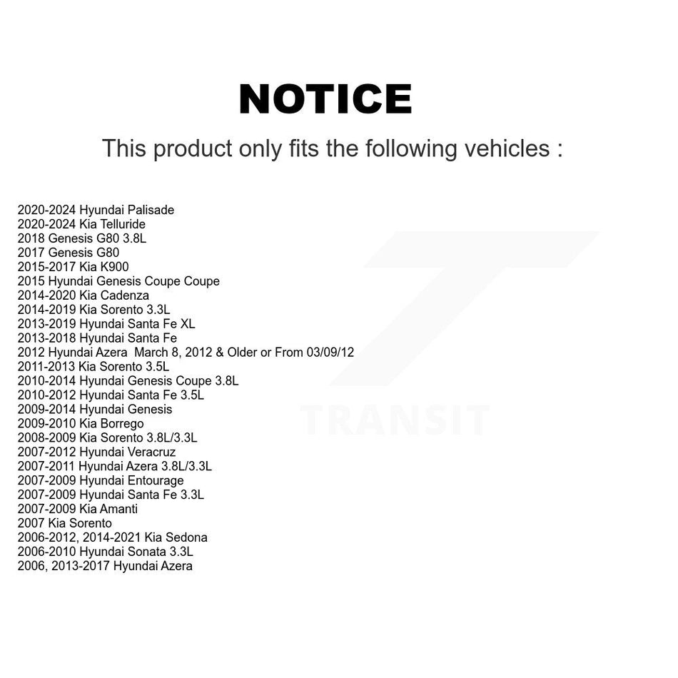 Accessory Drive Belt Idler Pulley KTP-89164 For Hyundai Kia Sorento Santa Fe Palisade Sedona Sonata