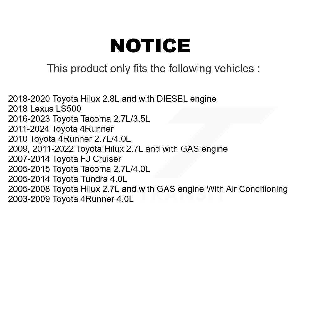 Accessory Drive Belt Idler Pulley KTP-89169 For Toyota Tacoma 4Runner Tundra FJ Cruiser Lexus LS500