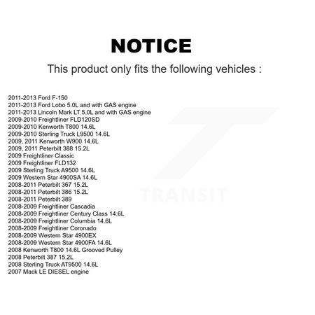Accessory Drive Belt Idler Pulley KTP-89171 For Ford F-150 Peterbilt 367 Mack Lincoln Kenworth Star