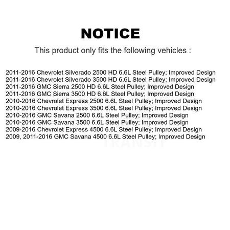 Accessory Drive Belt Tensioner Assembly KTP-89259 For GMC Chevrolet Sierra 2500 HD Silverado 3500