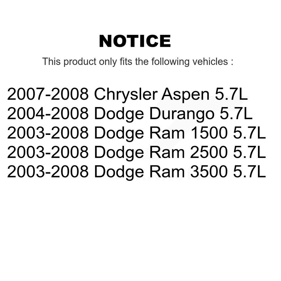 Accessory Drive Belt Tensioner Assembly KTP-89325 For Dodge Ram 1500 3500 2500 Durango Chrysler 5.7L