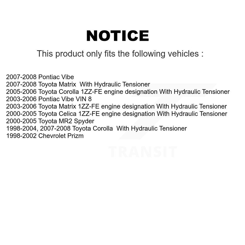 Accessory Drive Belt Tensioner Assembly KTP-89356 For Toyota Corolla Matrix Pontiac Vibe Celica MR2