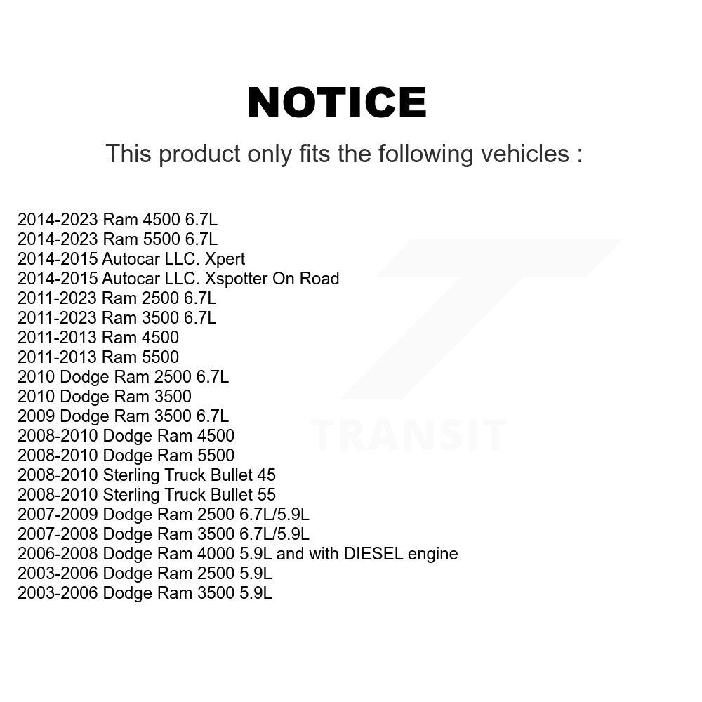 Accessory Drive Belt Tensioner Assembly KTP-89362 For Ram Dodge 2500 3500 Autocar LLC. Sterling 4500