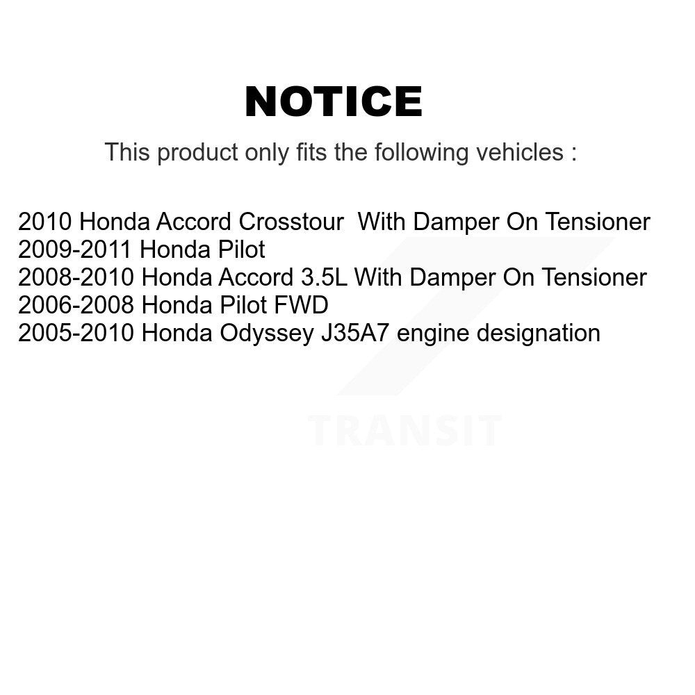 Accessory Drive Belt Tensioner Assembly KTP-89390 For Honda Odyssey Accord Pilot Crosstour