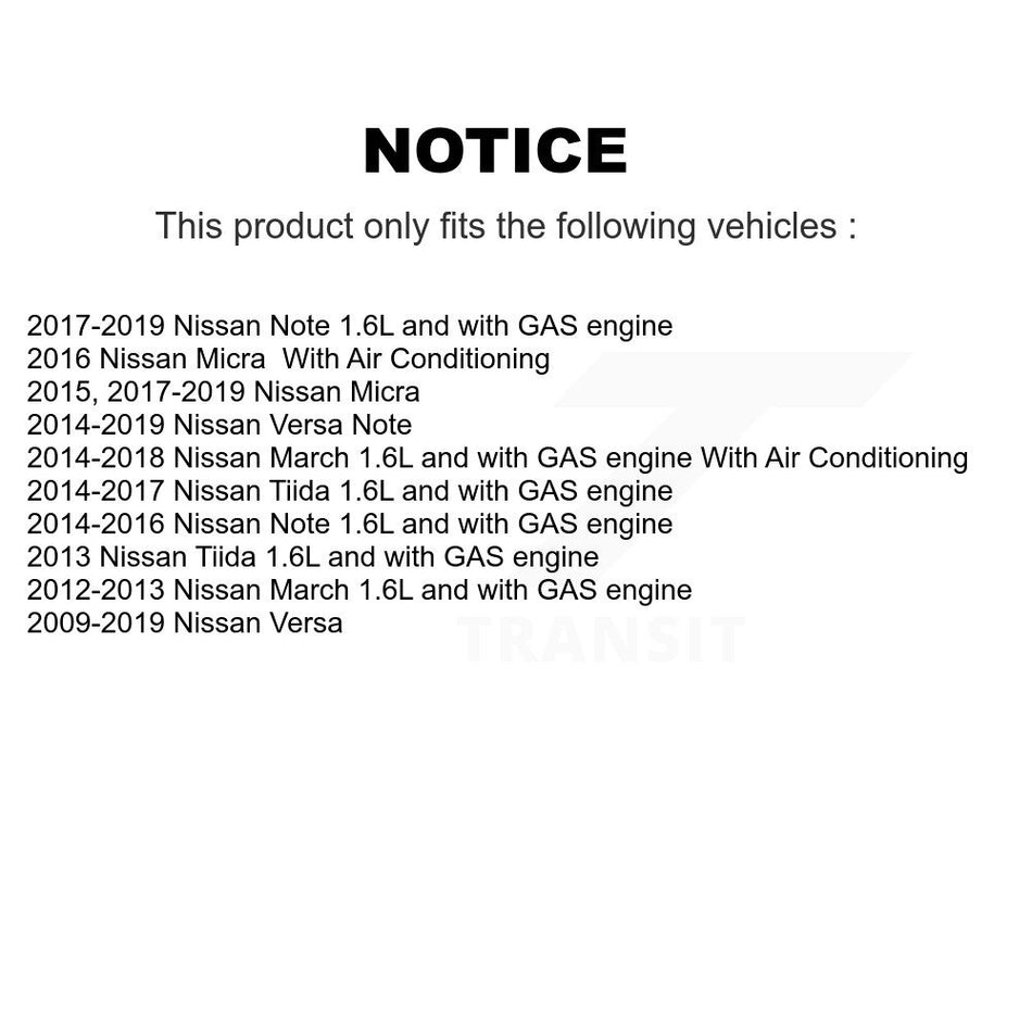 Accessory Drive Belt Pulley KTP-89558 For Nissan Versa Micra Note March Tiida