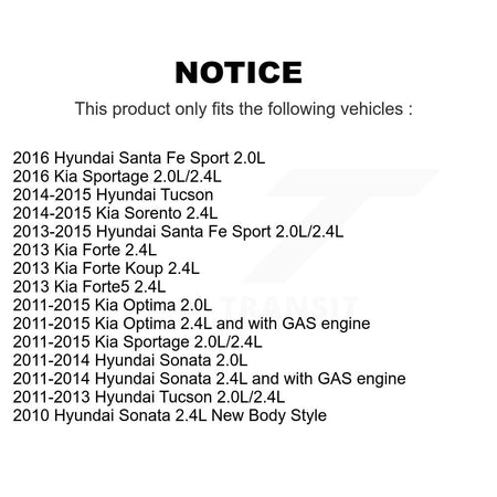 Upper Accessory Drive Belt Idler Pulley KTP-89577 For Hyundai Kia Santa Fe Sport Tucson Sonata Forte