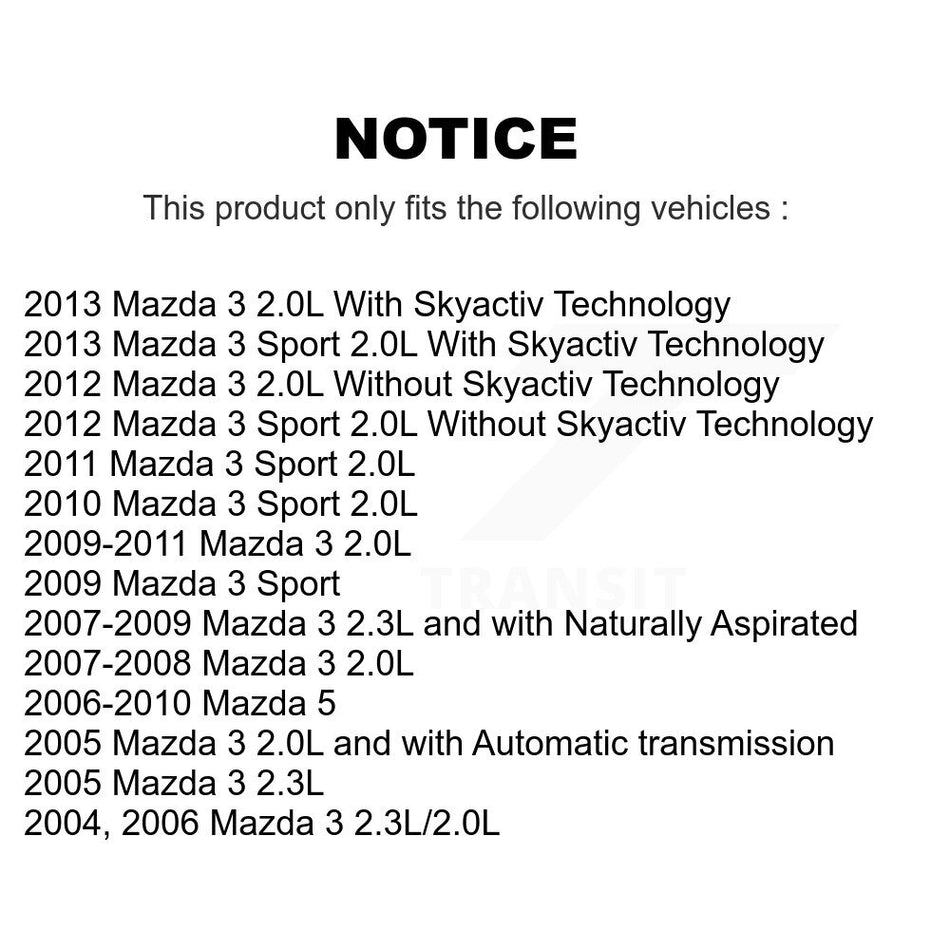 Accessory Drive Belt Tensioner Assembly KTP-89625 For Mazda 3 5 Sport