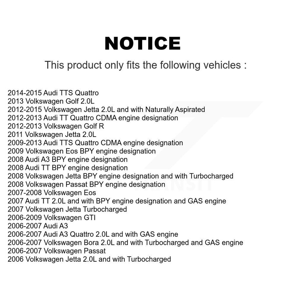 Accessory Drive Belt Tensioner Assembly KTP-89633 For Volkswagen Jetta Golf Audi Passat GTI Eos A3 R