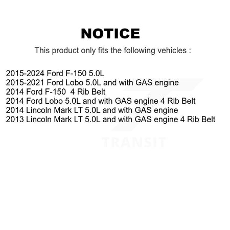 Air Conditioning Accessory Drive Belt Tensioner Assembly KTP-89666 For Ford F-150 Lincoln Lobo Mark