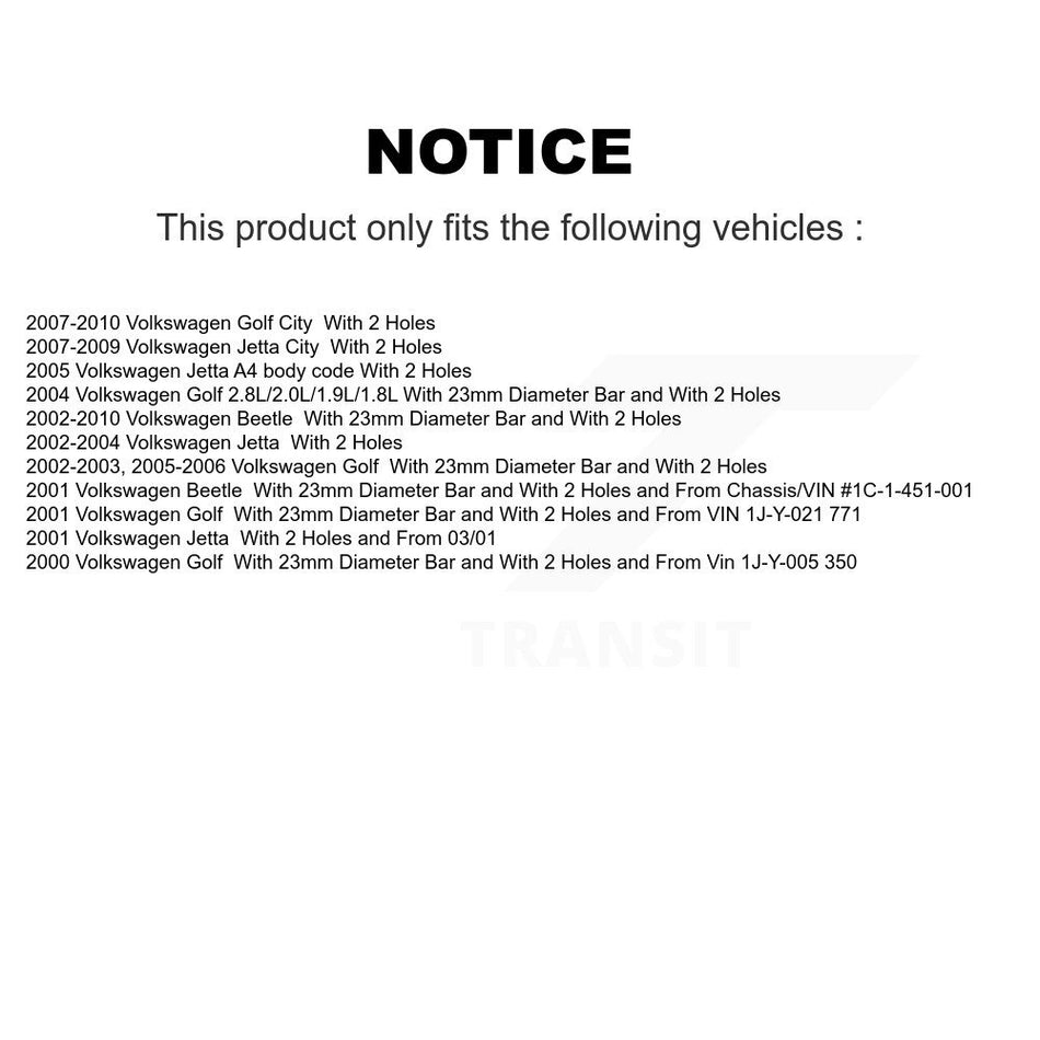 Front Suspension Control Arm And Ball Joint Assembly Stabilizer Bar Link Kit For Volkswagen Jetta Beetle Golf City KTR-100127