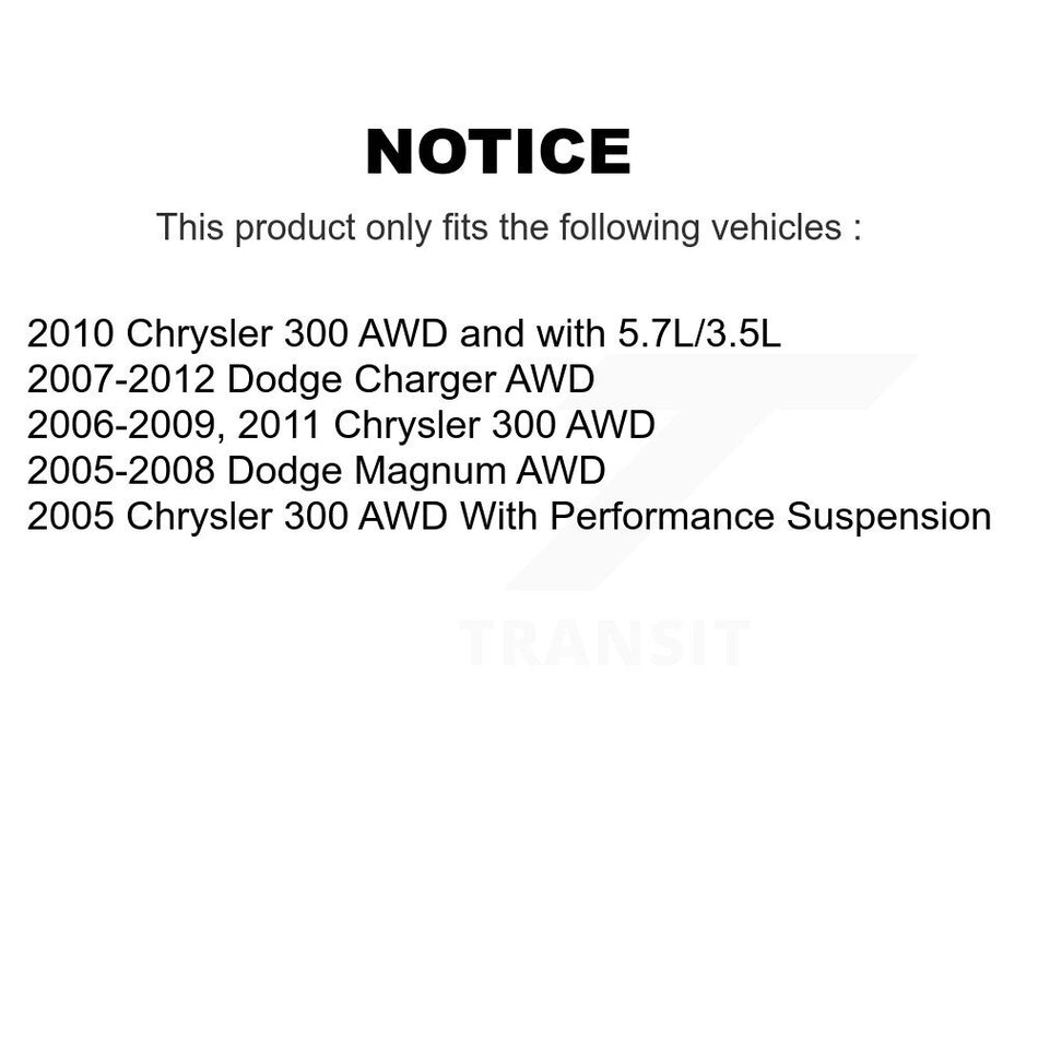 Front Suspension Control Arm And Ball Joint Assembly Stabilizer Bar Link Kit For Chrysler 300 Dodge Charger Magnum KTR-100171