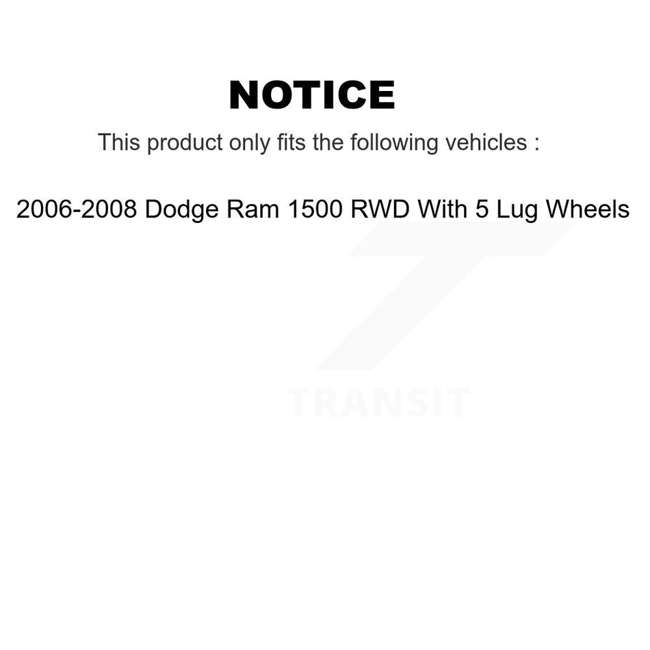 Front Control Arm Ball Joint Tie Rod End Link Kit (8Pc) For 2006-2008 Dodge Ram 1500 RWD KTR-100333