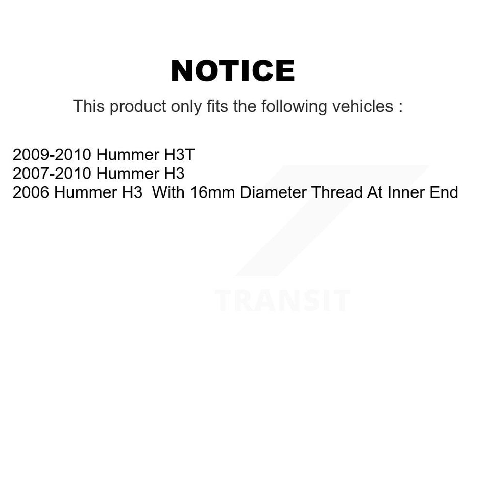 Front Suspension Control Arm And Ball Joint Tie Rod End Link Kit (8Pc) For Hummer H3 H3T KTR-100335
