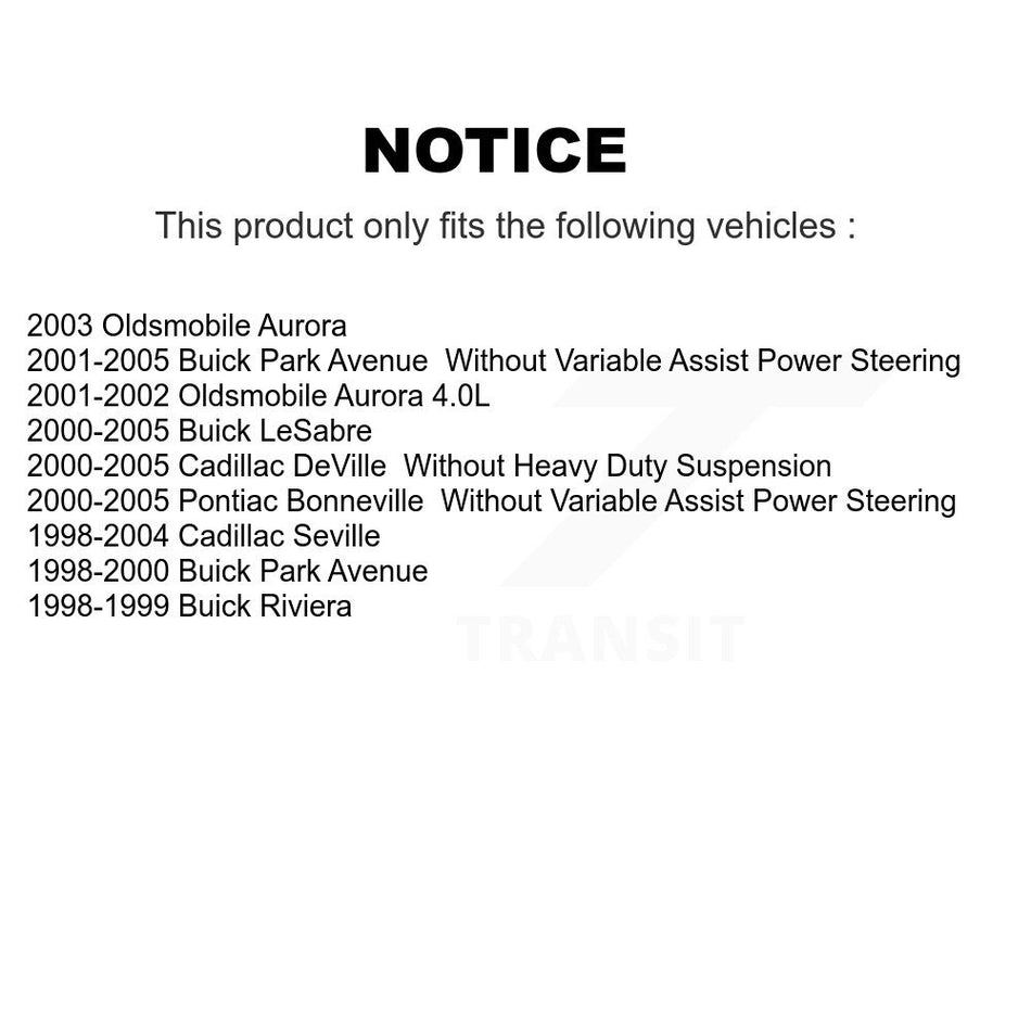 Front Suspension Control Arm And Ball Joint Assembly Steering Tie Rod End Link Kit (8Pc) For Buick LeSabre Cadillac DeVille Park Avenue Pontiac Bonneville Seville Oldsmobile Aurora Riviera KTR-100370
