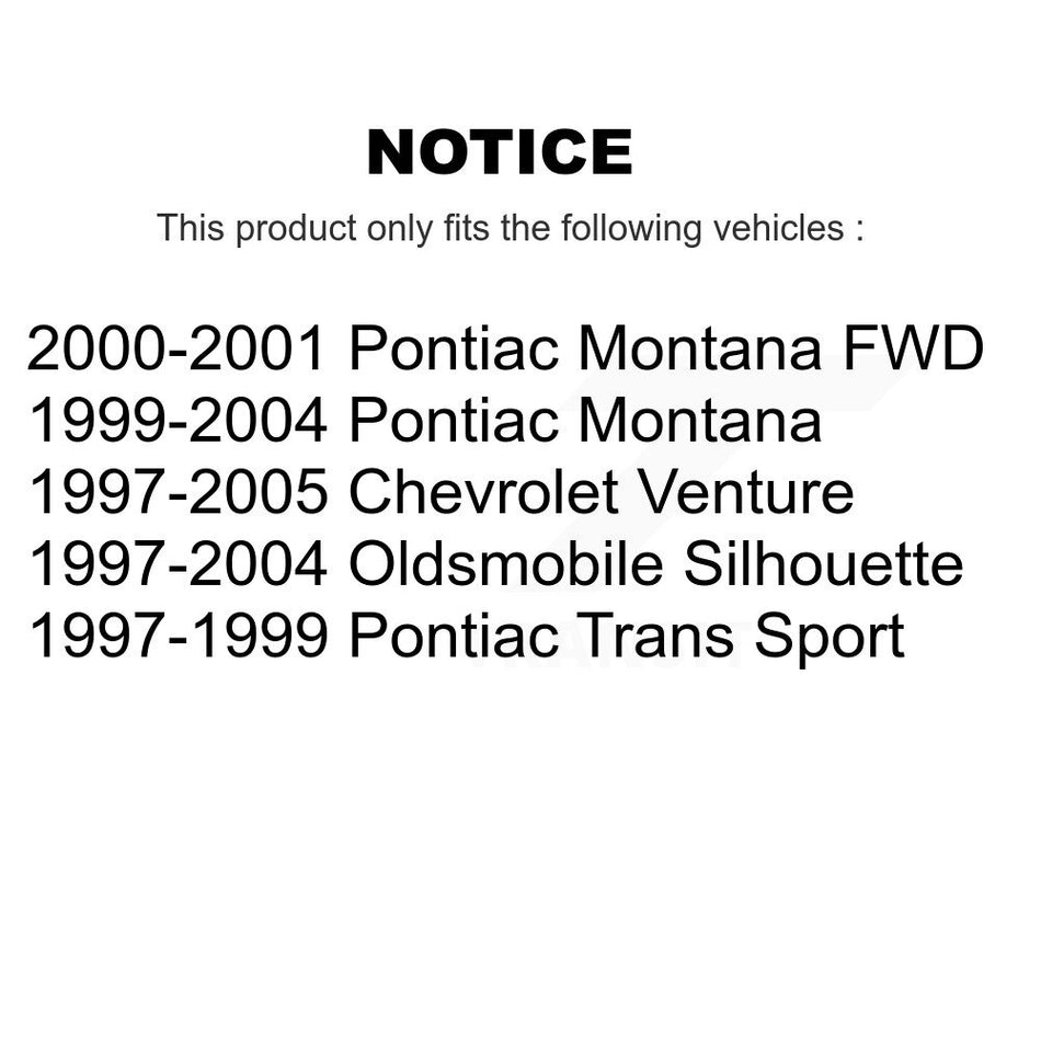 Front Suspension Control Arm And Ball Joint Assembly Steering Tie Rod End Stabilizer Bar Link Kit (8Pc) For Chevrolet Venture Pontiac Montana Oldsmobile Silhouette Trans Sport KTR-100446