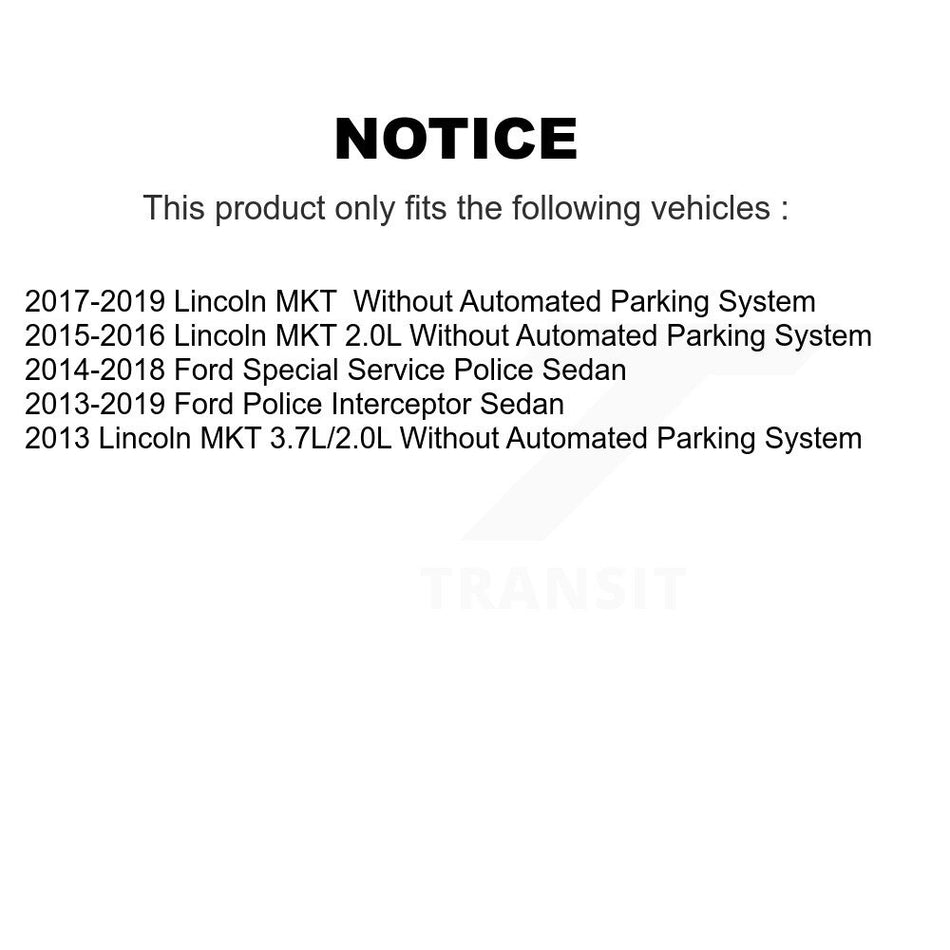 Front Suspension Control Arm And Ball Joint Assembly Steering Tie Rod End Stabilizer Bar Link Kit (8Pc) For Ford Police Interceptor Sedan Special Service KTR-100477