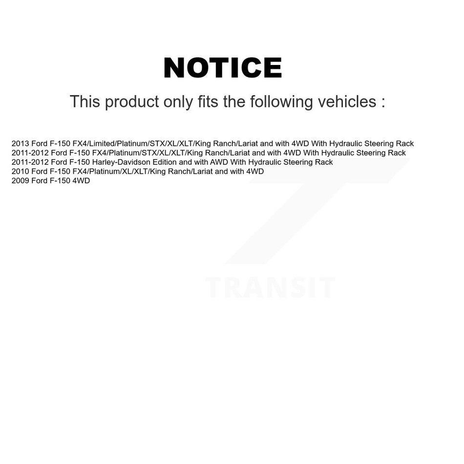 Front Suspension Control Arm And Ball Joint Assembly Steering Tie Rod End Stabilizer Bar Link Kit (8Pc) For Ford F-150 KTR-100562
