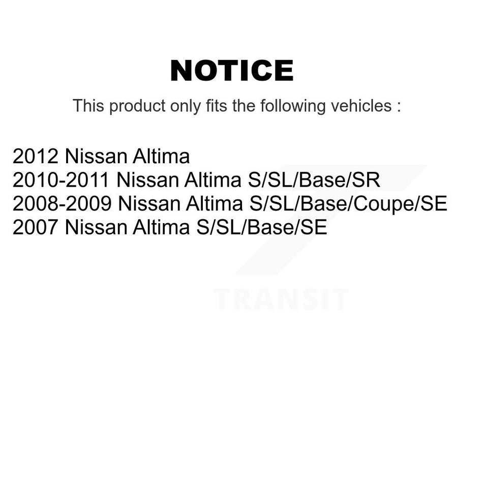 Front Suspension Control Arm And Ball Joint Assembly Steering Tie Rod End Stabilizer Bar Link Kit (8Pc) For Nissan Altima KTR-100591