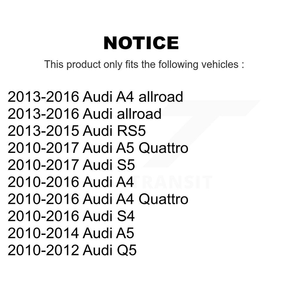 Front Suspension Control Arm And Ball Joint Assembly Steering Tie Rod End Stabilizer Bar Link Kit (8Pc) For Audi A4 Q5 A5 Quattro S5 allroad S4 KTR-100634
