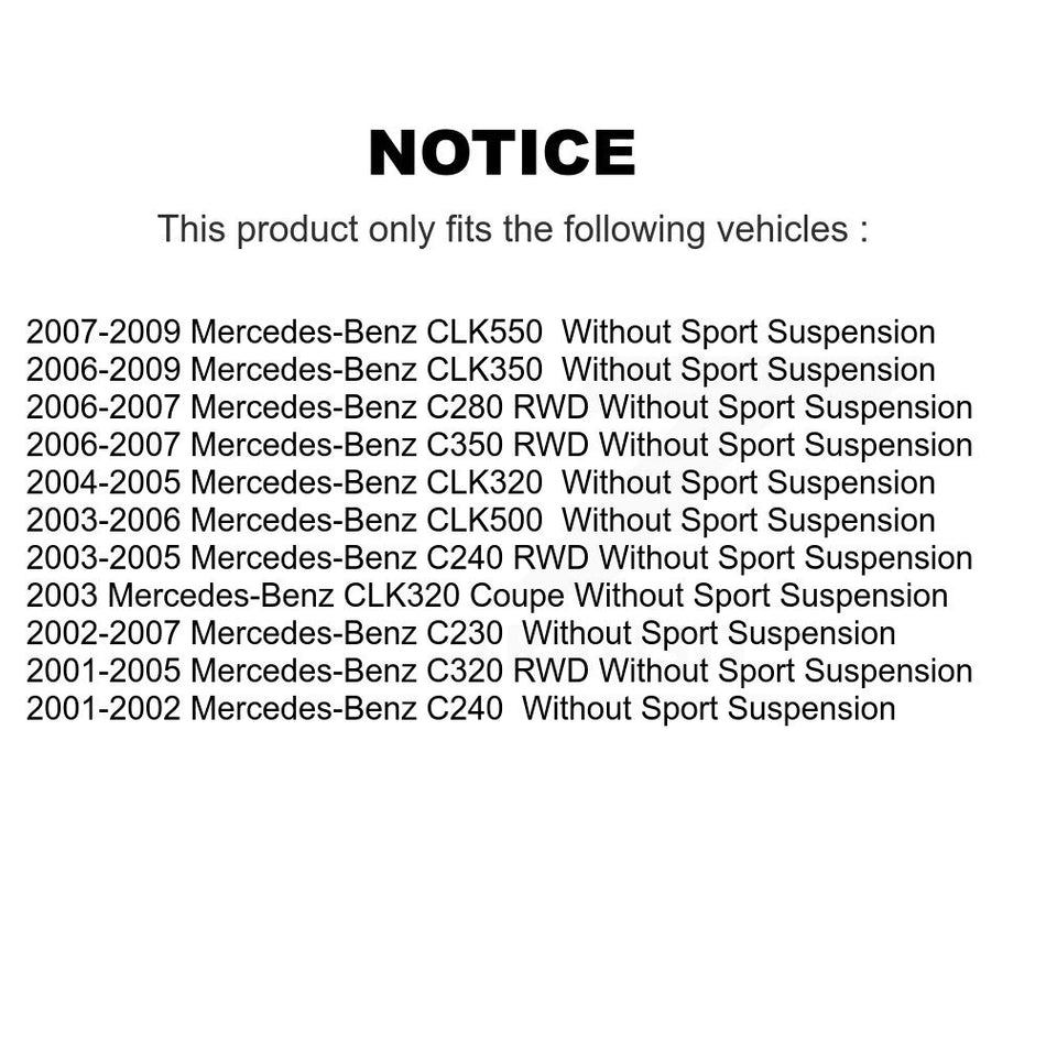 Front Suspension Control Arm And Ball Joint Assembly Steering Tie Rod End Stabilizer Link Kit (8Pc) For Mercedes-Benz C230 C240 CLK350 C320 C280 CLK320 CLK500 CLK550 C350 CLK55 AMG C32 C55 KTR-100635