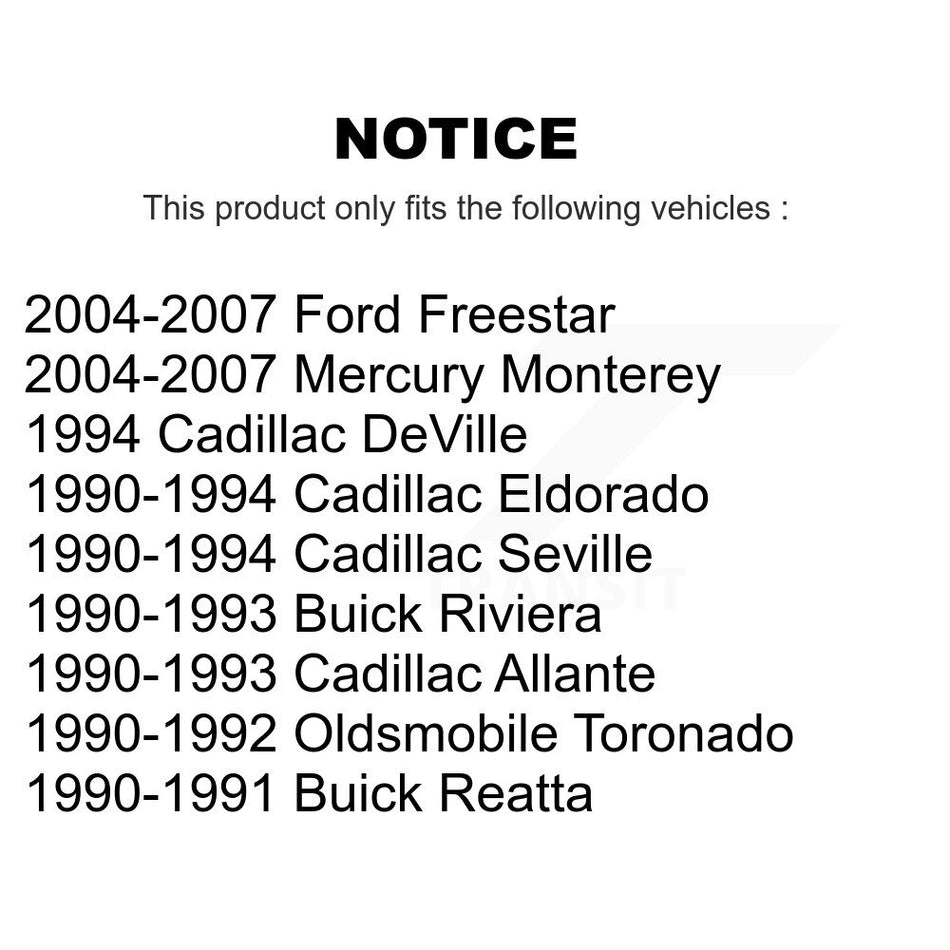 Front Suspension Stabilizer Bar Link Pair For Ford Freestar Cadillac Mercury Monterey DeVille Eldorado Seville Buick Allante Riviera Reatta Oldsmobile Toronado KTR-100660