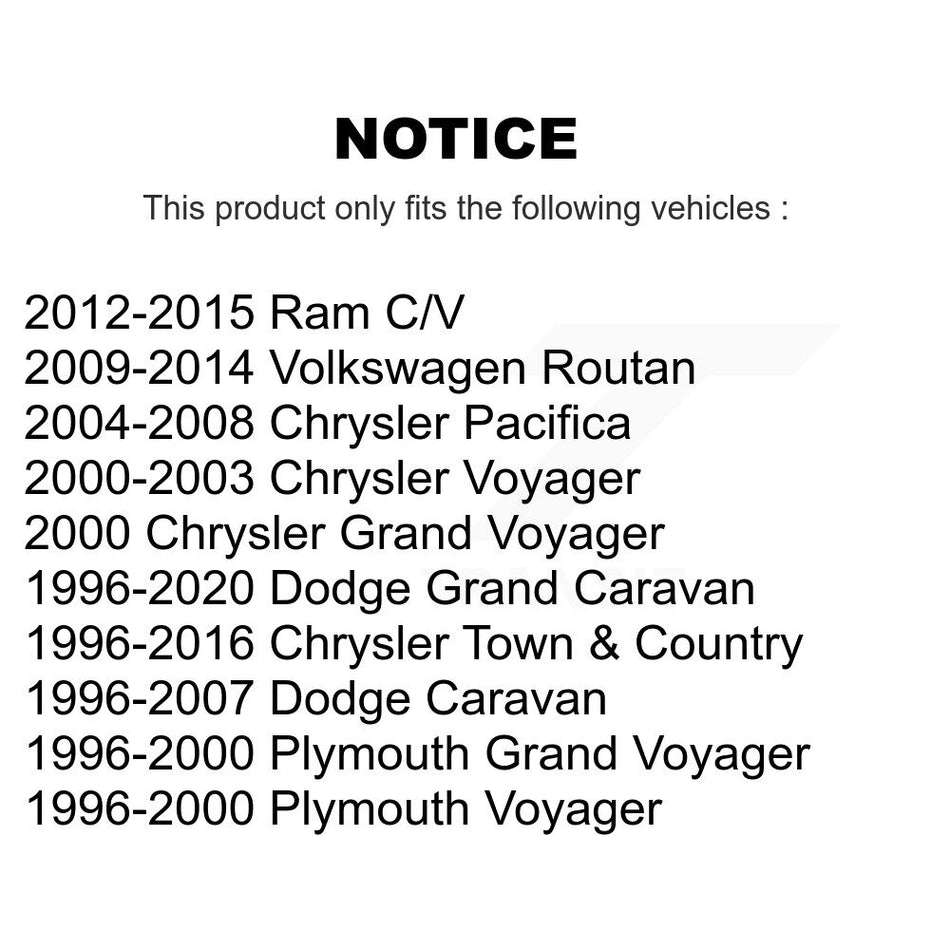 Front Suspension Stabilizer Bar Link Pair For Dodge Grand Caravan Chrysler Town & Country Pacifica Plymouth Voyager Volkswagen Routan Ram C/V KTR-100675