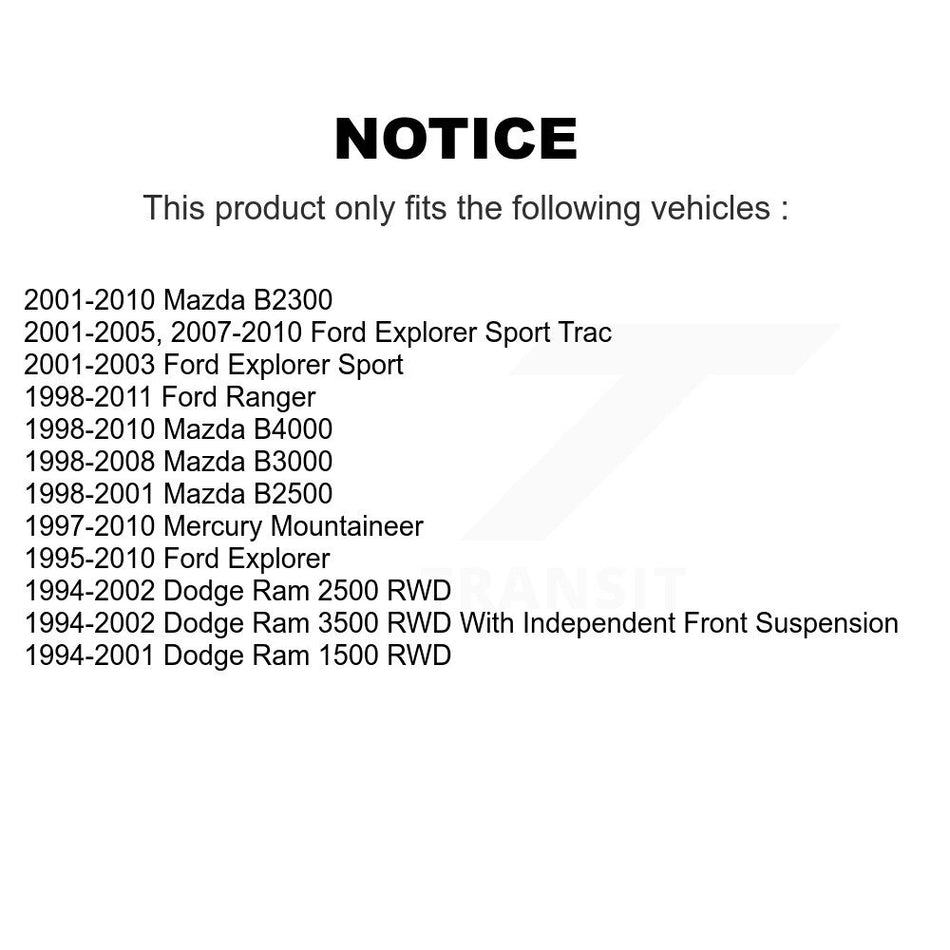Front Suspension Stabilizer Bar Link Pair For Ford Explorer Ranger Dodge F-150 Ram 1500 2500 Sport Trac Mercury Mountaineer 3500 Mazda B3000 B2500 B4000 B2300 KTR-100677