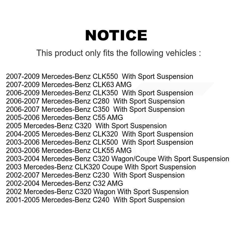 Front Suspension Stabilizer Bar Link Pair For Mercedes-Benz C230 C240 CLK350 C320 C280 CLK320 CLK550 C350 CLK55 AMG C32 C55 CLK63 KTR-100774