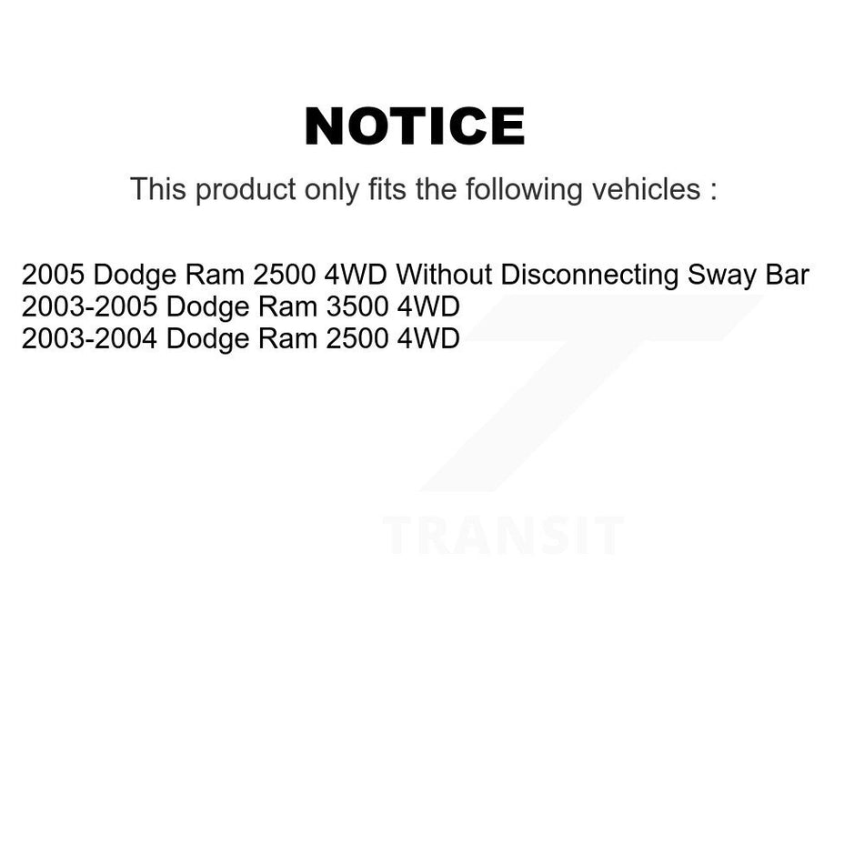 Front Suspension Stabilizer Bar Link Pair For Dodge Ram 2500 3500 4WD KTR-100794