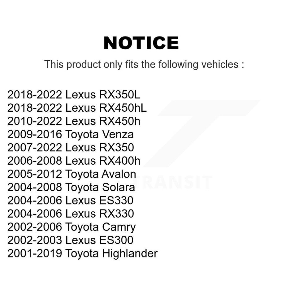 Front Suspension Stabilizer Bar Link Pair For Toyota Highlander Lexus Camry RX350 Avalon Venza RX330 Solara ES330 RX450h ES300 RX400h RX350L RX450hL KTR-100813