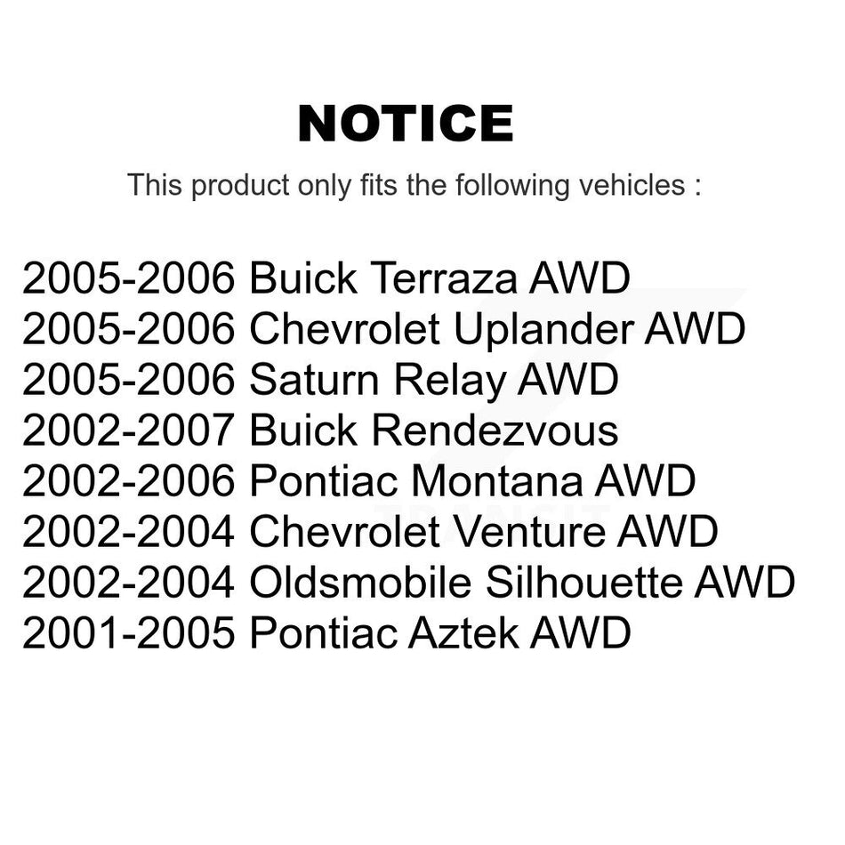 Rear Suspension Stabilizer Bar Link Pair For Buick Rendezvous Chevrolet Pontiac Venture Montana Uplander Aztek Terraza Oldsmobile Silhouette Saturn Relay KTR-100940