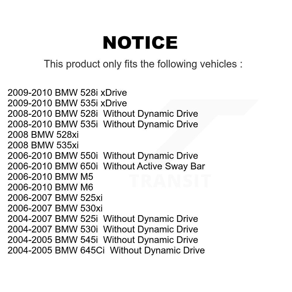 Rear Suspension Stabilizer Bar Link Pair For BMW 530i 528i 525i 650i 535i 530xi 550i 535xi xDrive 645Ci 528xi 545i 525xi M5 M6 KTR-100971