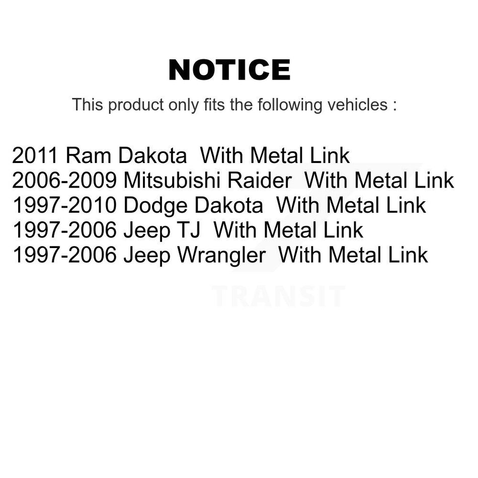 Rear Suspension Stabilizer Bar Link Pair For Dodge Dakota Mitsubishi Raider KTR-100975