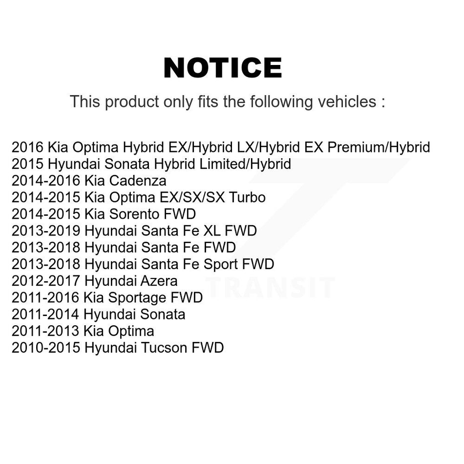 Rear Suspension Stabilizer Bar Link Pair For Hyundai Kia Sonata Optima Santa Fe Sport Tucson Sportage Sorento Azera Cadenza XL KTR-100989