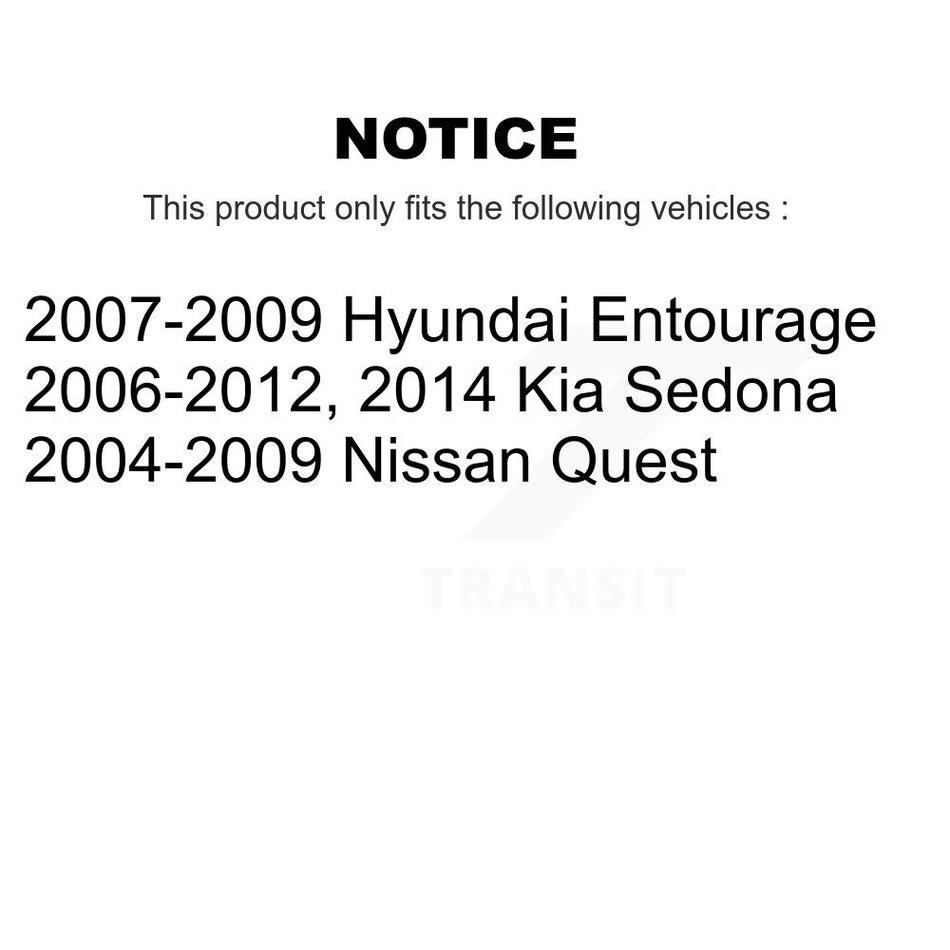 Rear Suspension Stabilizer Bar Link Pair For Kia Sedona Nissan Quest Hyundai Entourage KTR-101002