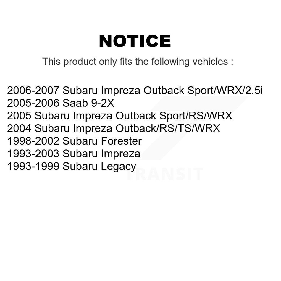 Rear Suspension Stabilizer Bar Link Pair For Subaru Impreza Legacy Forester Saab 9-2X KTR-101035
