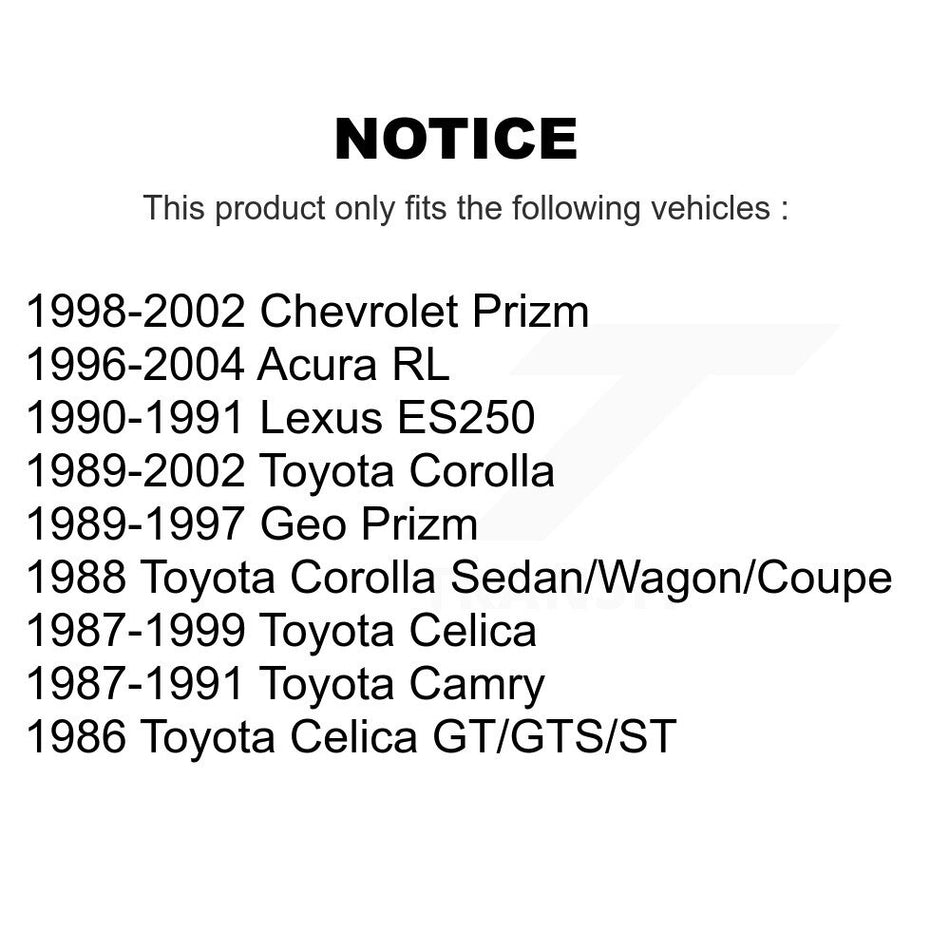 Rear Suspension Stabilizer Bar Link Pair For Toyota Corolla Prizm Chevrolet Geo Camry Celica Acura RL Lexus ES250 KTR-101054